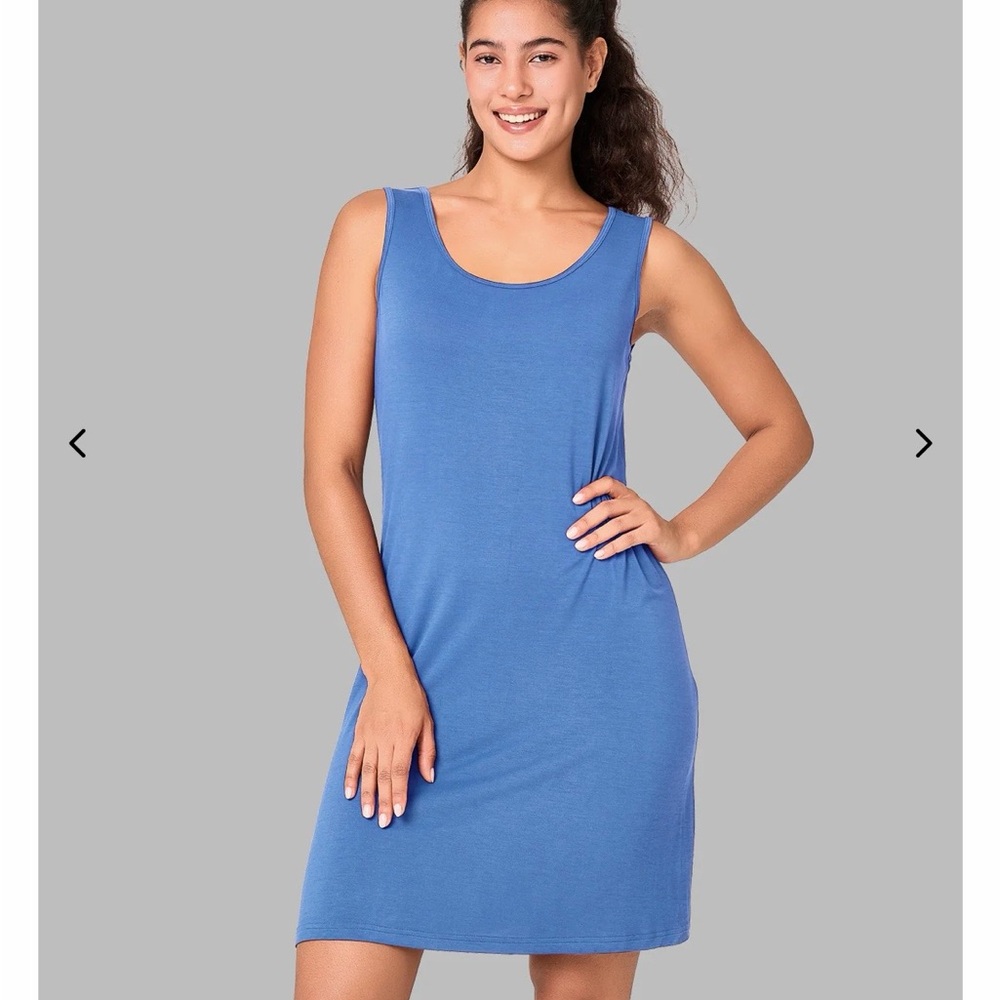 Bamboo Cool Sleeveless‎ Tank Nightgown Ocean Blue Women’s Med KEEPS YOU COOL